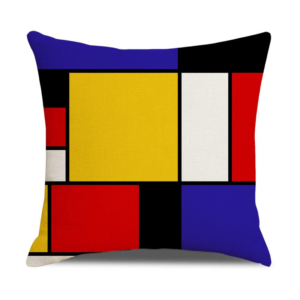 

Сучасна проста наволочка з льону в скандинавському стилі, наволочка для диванної подушки, товари для дому, наволочка контрастного кольору 45 * 45Cm (excluding pillow core)