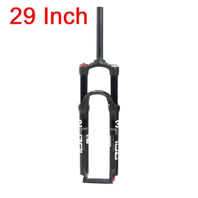 Bolany Mountain Bike Fork Suspension Double Airbag, Red Bike Front Straight Tube, Shock Absorber, Magnesium Alloy, Bike Accessor