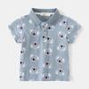Boys Cartoon Polo Shirt Short Sleeve Collared T Shirt Cute Casual Summer Top for Toddler and Kids