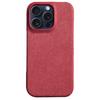 For iPhone 16 Pro Max Case Solid Color Cloth Texture Hard PC Phone Cover