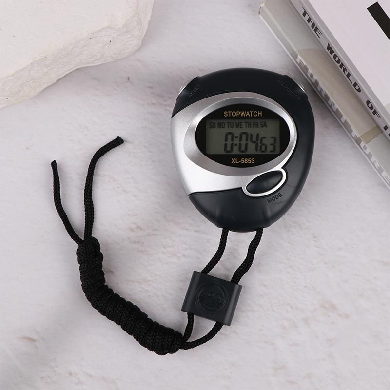 

Ручной спортивный секундомер-счетчик Водонепроницаемый Цифровой дисплей ЖК-хронометр Фитнес-таймер для плавания Бега Спортивных тренировок темно-синий