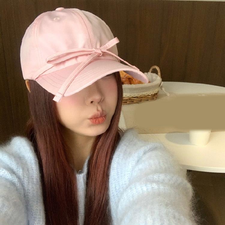 Modern Balletcore Bow Baseball Hat for Exercise Soccer Yoga Running Sports