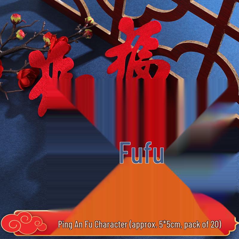 Mini Blessing Character Stickers for New Home Decoration - Window & Cabinet Designs for Moving Ceremony Creative Mini Blessing Characters