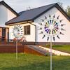 Metal Windmill Creative Courtyard Garden Lawn Decoration Wind Collector Magical Kinetic Energy Metal Windmill Rotator