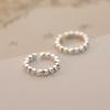Minimalist Geometric Sterling Adjustable Ring Women Men Vintage Style Stackable Finger