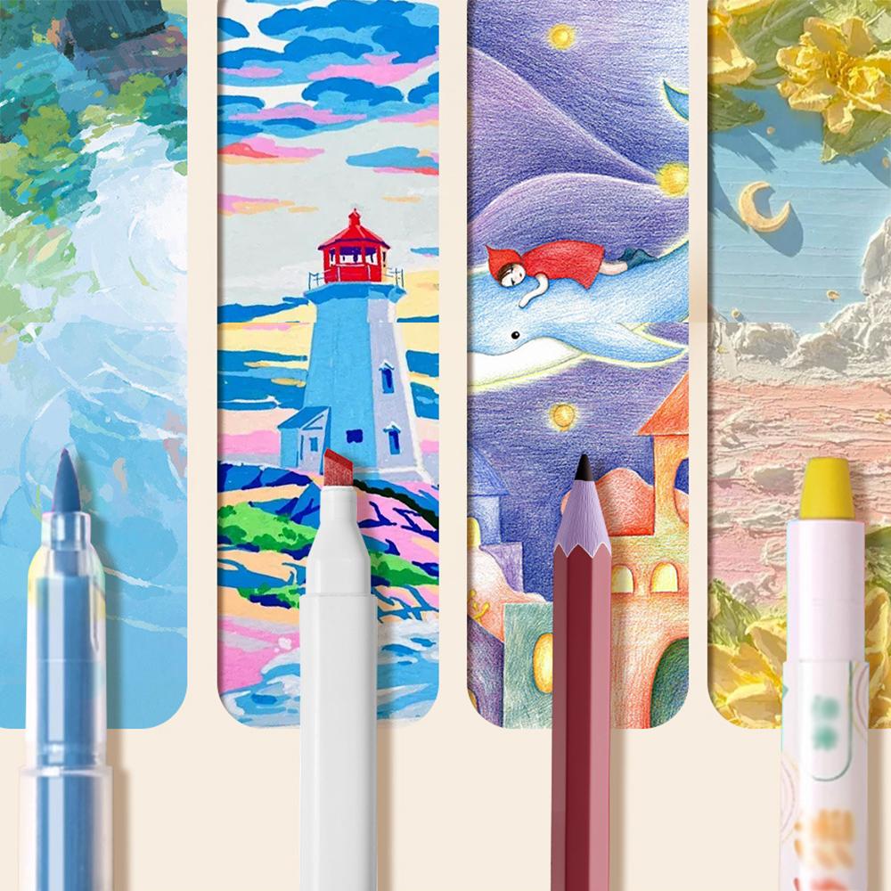Thick acrylic cardboard specifically designed for art students can be torn off for painting, drawing notebook for students