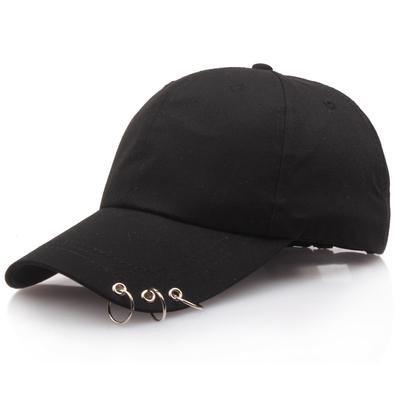 Men Women'S Baseball Cap With Ring Circle Snapback Hats Adjustable Korean Style Solid Dad Hat Cotton Casual Visor Fishing Hats