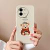 Cute Bear Cartoon Pattern Shell For Vivo T3x Y03 Y28 Y38 Y200i T3 X Cover Bumper Screen Protector Lens Protection Liquid Silicone Soft Phone Bags Case