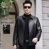 Shanshan Men's Genuine Sheepskin Leather Jacket with Optional Liner