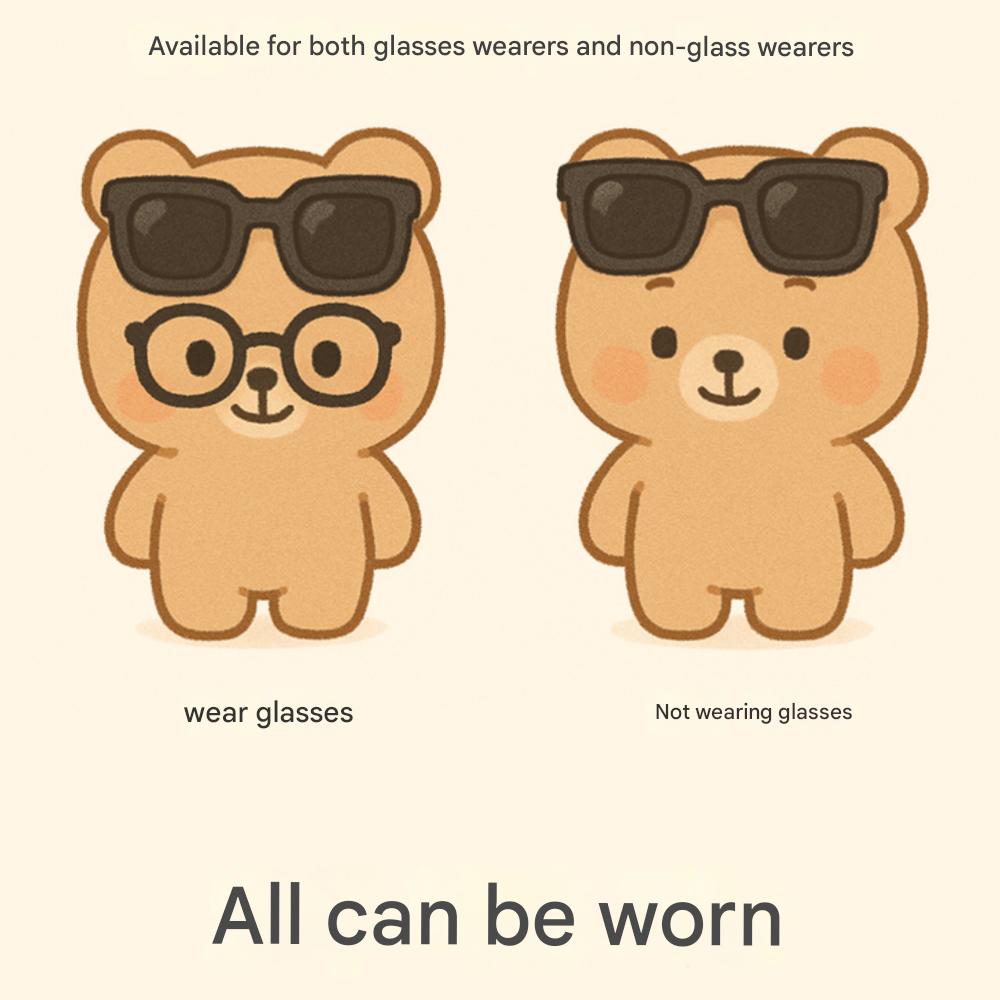 Likedoc unisex UV400 polarized sunglasses to wear over glasses