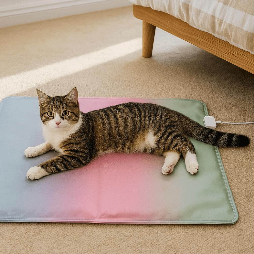 Waterproof Pet Electric Blanket Anti-scratch Thermostat Control Electric Heating Dog Bed Warm Cartoon Pattern Pet Heating Pad