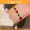 Geometric Oval Zircon Heart Charm Bracelet For Women Elegant Jewelry Gift For Her