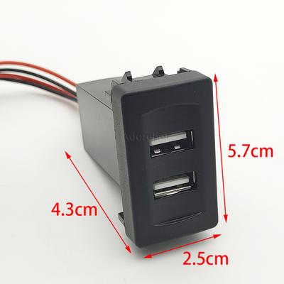 1PC Fit For VW Transport T4 Car Dual USB Charger Socket Blue Light Dual USB Port Power Charging Adapter