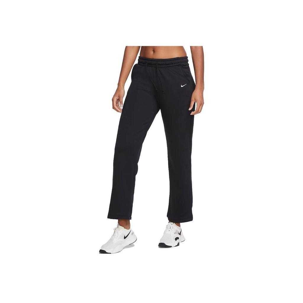 Nike Solid Color Long Elastic Straight-Leg Knit Sweatpants Women Bottoms Black CU5529-011
