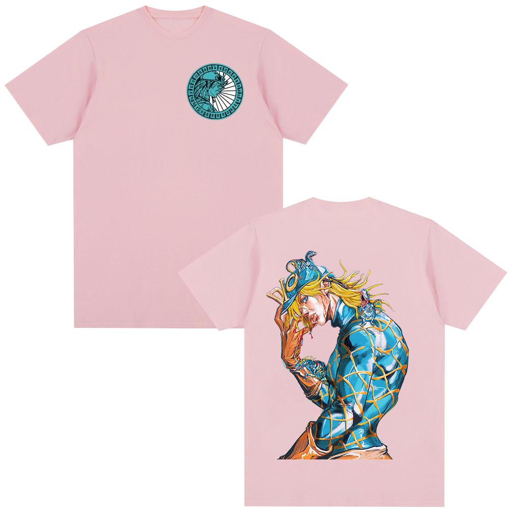 Anime JoJo Bizarre Adventure STEEL BALL RUN Diego Brando T Shirts Unisexs Women Clothing Harajuku Casual Short Sleeves Tshirts