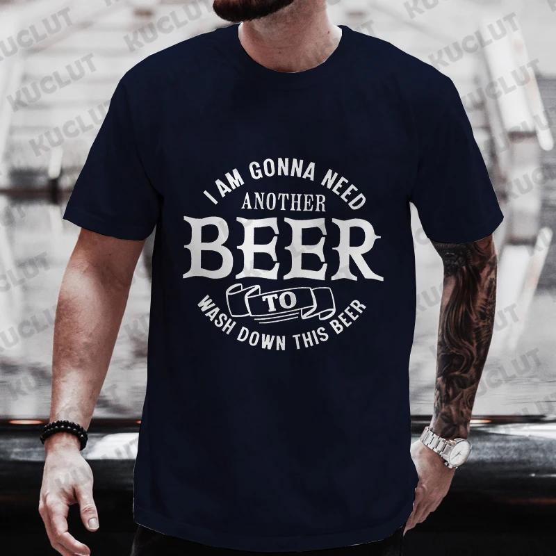 Drinking Day Beer DAY T Shirts for Men Funny Proverb Graphic Y2k Tops Male Friends Bachelor Party Drinking Team Matching Tees