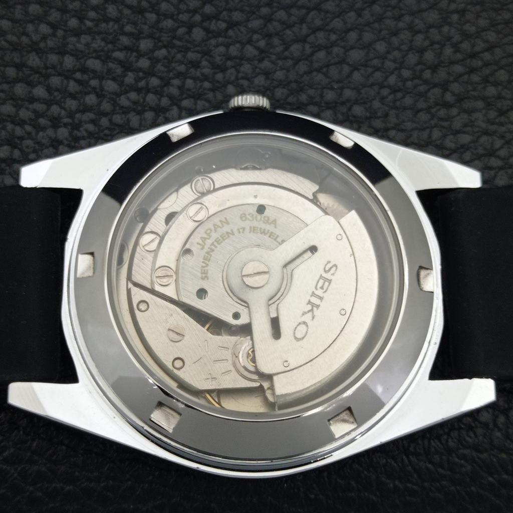 SEIKO 5 VINTAGE REFURBISHED AUTOMATIC 6309A JAPAN MENS BLACK WATCH a441598-1 Sk-a441598