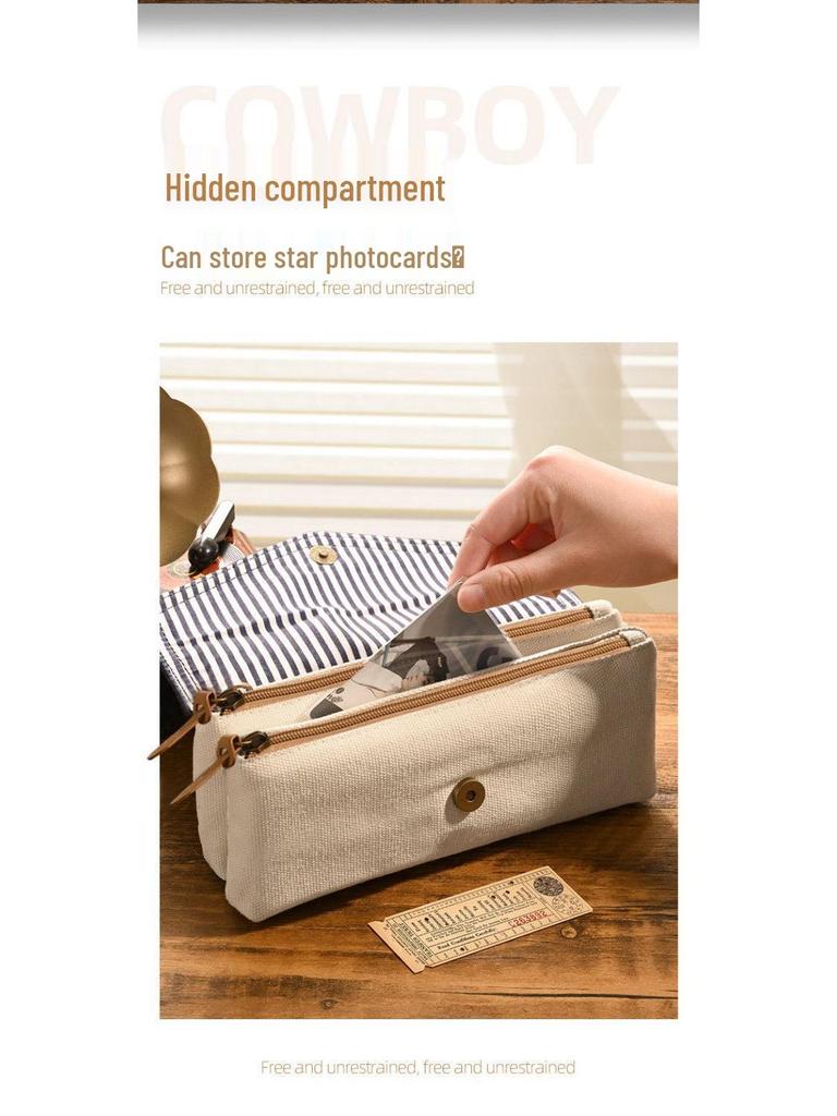 Chic Denim Pencil Case: 2025 Design for Middle School Girls - Large Capacity, Unique Stationery Box