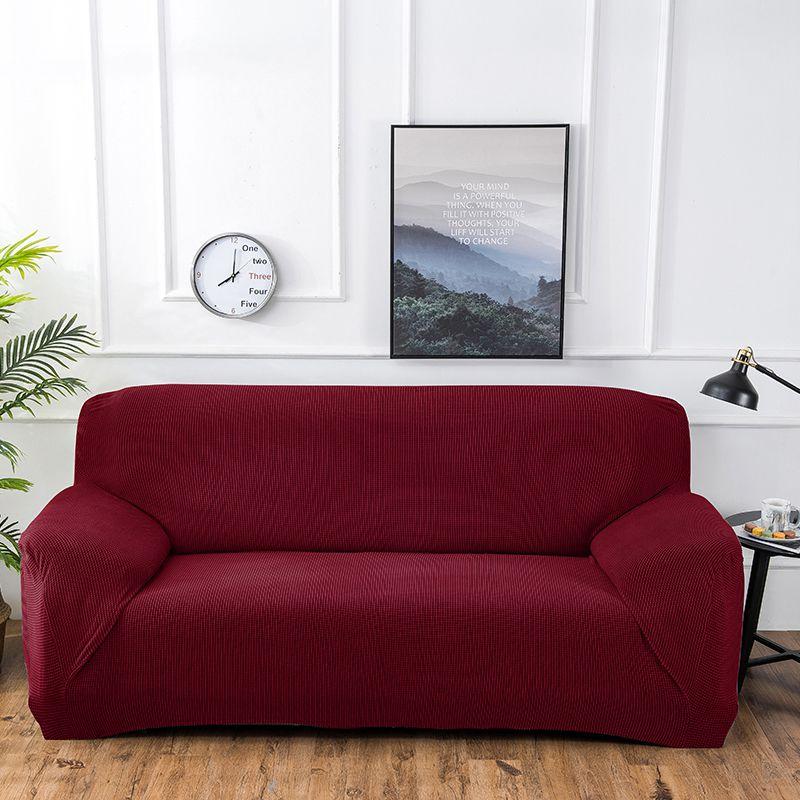 Luxurious Stretch Home Chair Sofa Cover In Solid Color For All Season Comfort