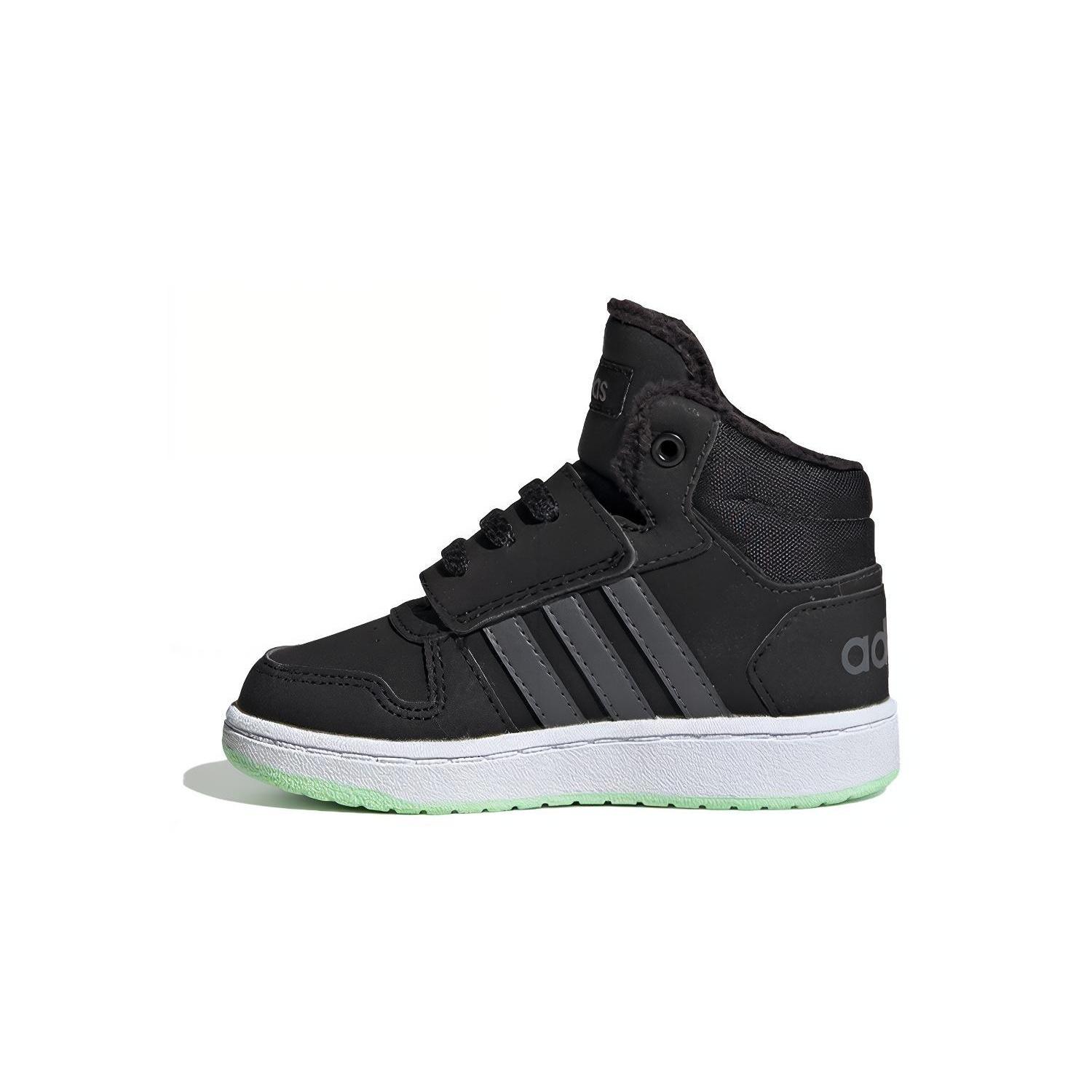 (TD) adidas Hoops Mid 2.0 Black White Green Baby EE6711 EU 21