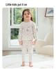 Weibeilu Girls' Cotton Long Sleeve & Pants Set - Spring/Autumn Two-Piece Base Layer.