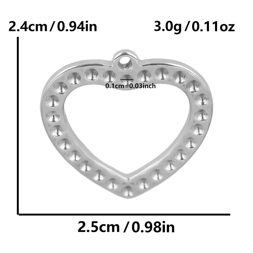 6pcs Breloque Acier Inoxydable Stainless Steel Music Note Flower Charms For Jewelry Making Supplies Heart Pendant Diy Materials