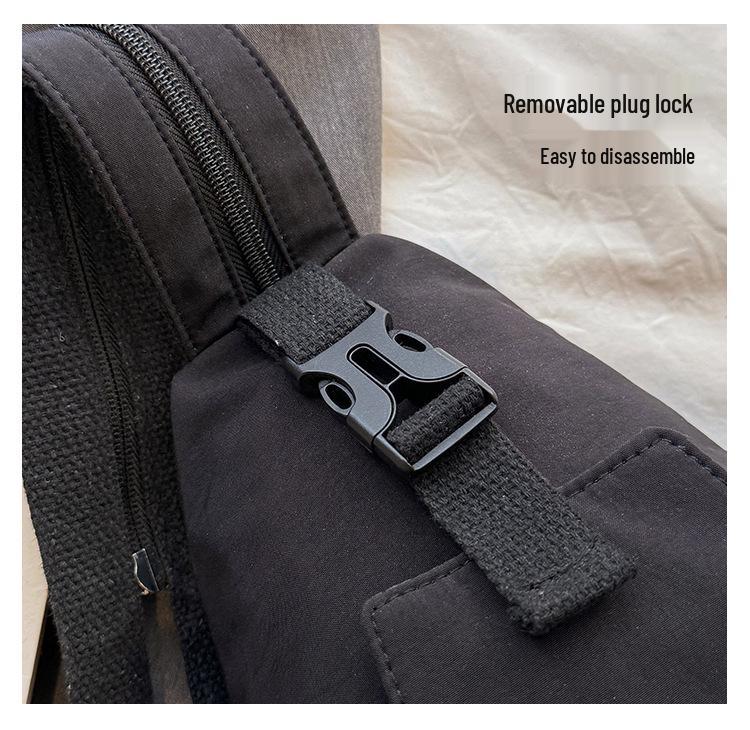 Korean Style Women's Multifunctional Nylon Chest Bag & Waterproof Travel Backpack