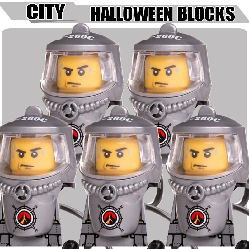 

Город Хэллоуин Фигурки Солдат Конструкторы Вид Улицы Скелет Черная Защитная Одежда Аксессуары Призрака Кирпичики Подарки Игрушка