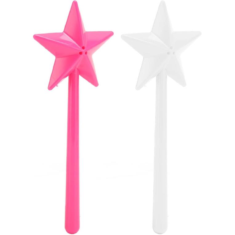 Salt and Pepper Shaker Magic Wand, 2pcs Star Wand Salt and Pepper Dispenser, Pentagram Shape Salt Dispenser for Halloween, Christmas Kitchen