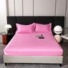 Ice Silk Bed Sheet Solid Color Cool Silk Mattress Protective Cover Anti Slip Color Ding Bed Cover Dust Cover