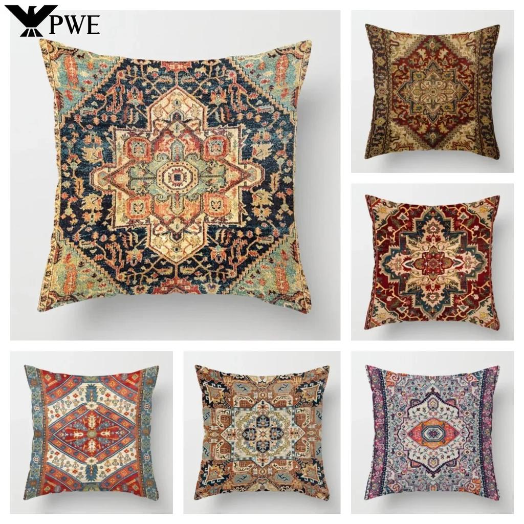 Home Decoration Moroccan Racial Pattern Pillow Sleeve Living Room Bedroom Car Office Pillow Case Sofa Ethnic Style Decoration