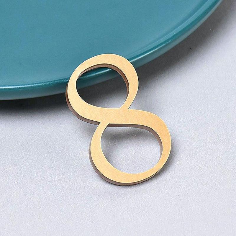 0-9 Acrylic Self Adhesive House Number Sticker Frosted Silver Gold Color Doorplate Home Door Plaque Numbers Sign New