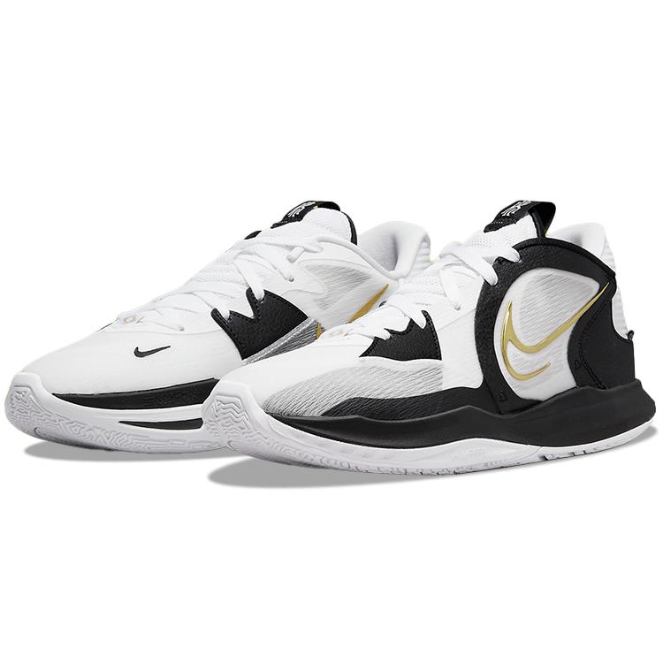 New Nike Kyrie Low 5 'White Black Metallic Gold' DJ6012-101
