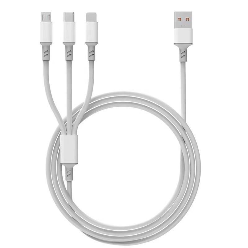 120W 3-in-1 Fast Charging Cable for Apple/Android/Type-C Devices