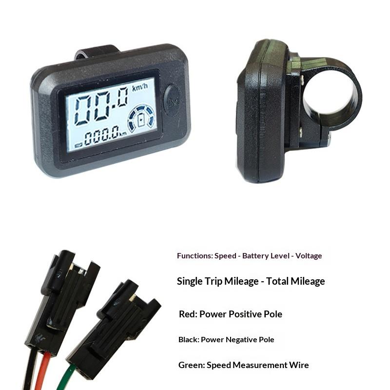 

48V Electric Scooter Lcd Display Speedometer Odometer Speed Voltage Indicator For Bike Modification Accessories A3