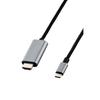 ELECOM USB C To HDMI Conversion Cable 4K/30Hz Nylon Mesh Heavy Duty Multi-Display Mirroring 1m Adapter Compatible with iPhone MacBook iPad Android Etc