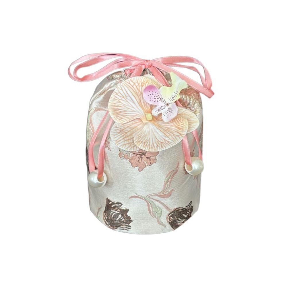 Temperament Chinese Style Handbag Printing Small Item Pouch Portable Wedding Candy Bag  Girls