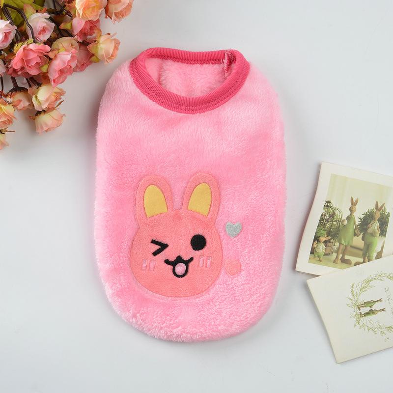 Fleece Pet Vest Small Puppy Cats Clothing Warm Lightweight Wear Cartoon Dog Clothes Chest Size Adjustable Comfort Fit