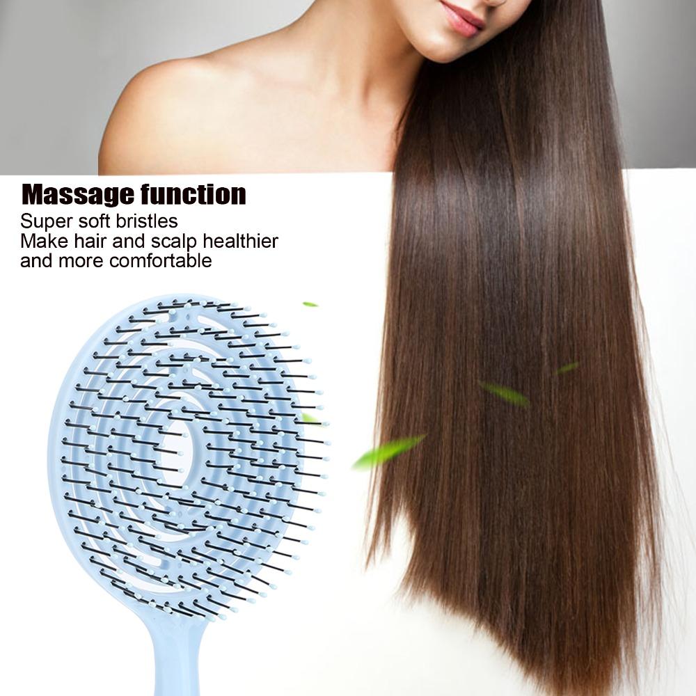 Vented Design Hair Detangling Brush Soft Round Hair Brush Straightening Hair Brush  For Women