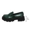Womens  Leather Shoes British Style Fashion Soft Sole Loafers Women Thick Soles Comfortable Slip on Single Shoe Plus Size 43
