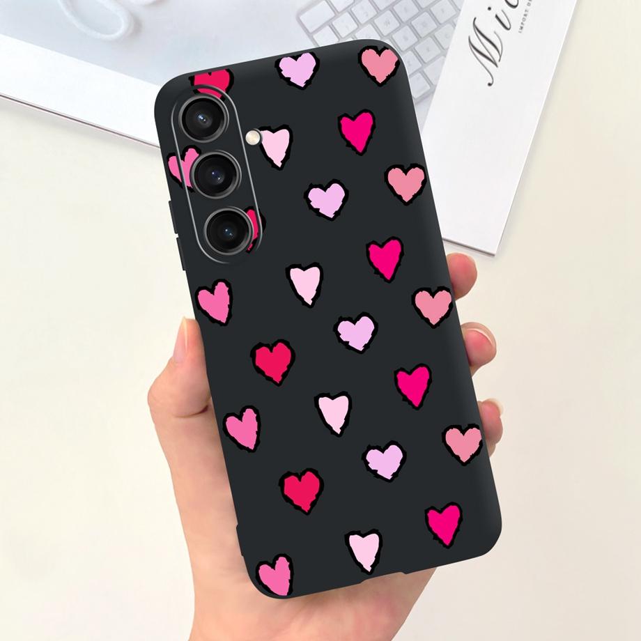 Soft Cases For Samsung A25 2023 A256B 5G Phone Case Silicone TPU Couple Love Heart Coque Funda For Samsung Galaxy A25 A 25 Funda
