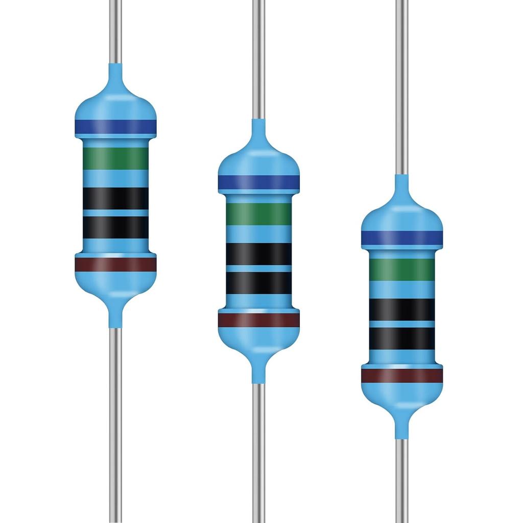 100 Pcs 10R Ohm Resistors YIWANSON 0.25 W Metal Film Resistor, Tolerance ±1% 1/4w Metal Film Fixed Resistor for Repair Electronic Systems, Repair