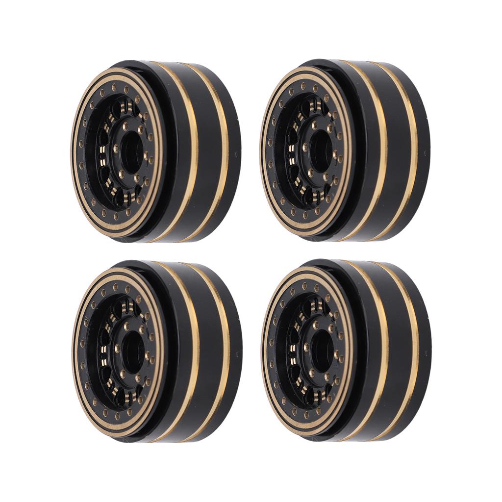 4pcs 1.2 Inches Beadlock Wheels Rim Increased Stability Brass RC Crawler Wheel Rim Upgrade Accessori