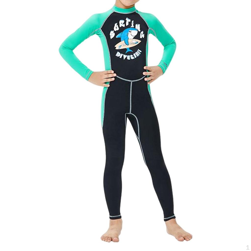 Kids Wetsuit Swimsuit Long Sleeve Protection Scuba Diving Suit Full Body