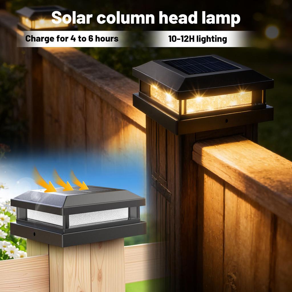 Outdoor , Solar,powered Fence Post Light