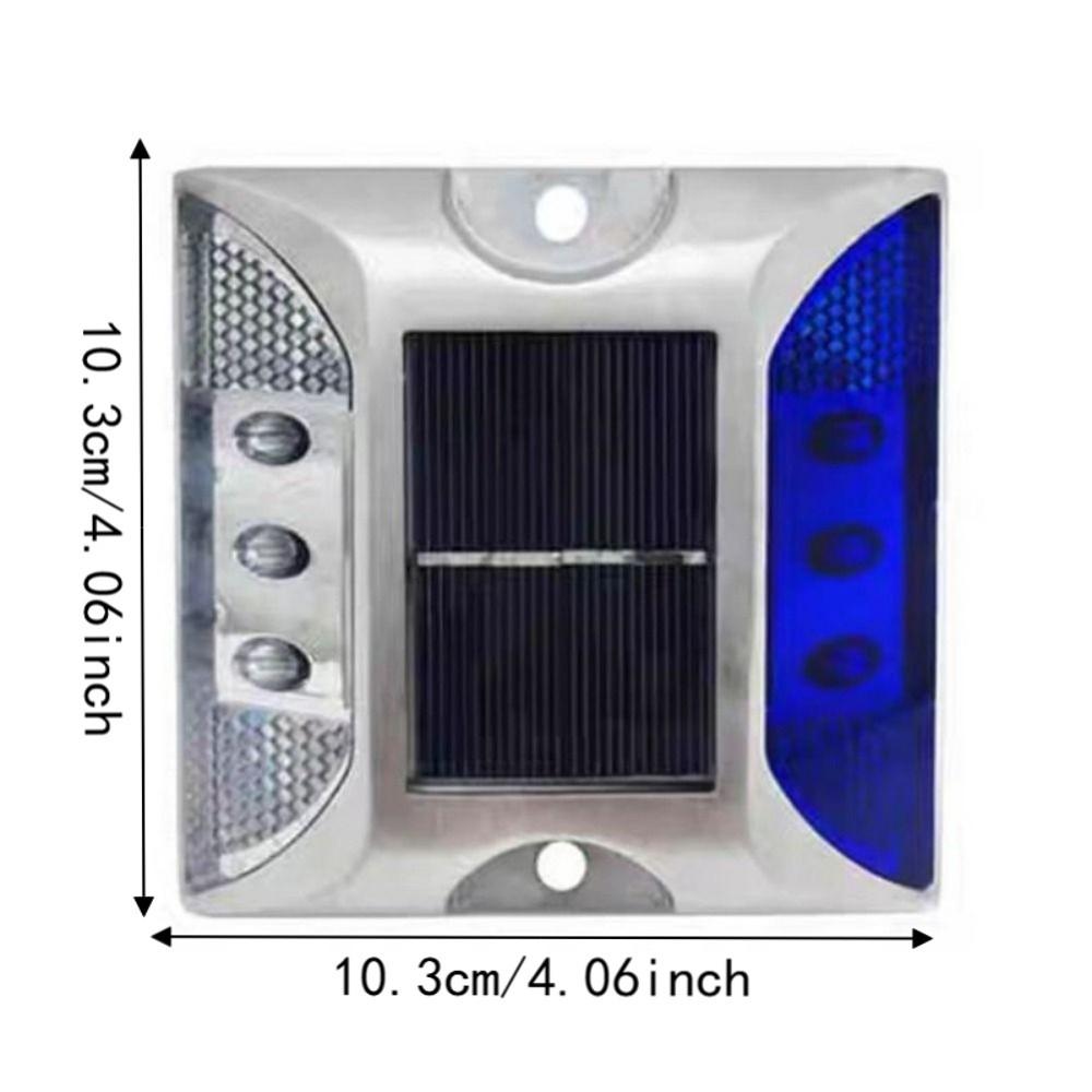Solar Powered Solar Road Stud Light Outdoor Lighting Portable Traffic Marker Light Durable Square Shape LED Ground Light Highway