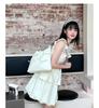 Y2K Drawstring Bow Bag: Soft Leather, Large Capacity, Cute Versatile Shoulder Commuter Bag (2025)