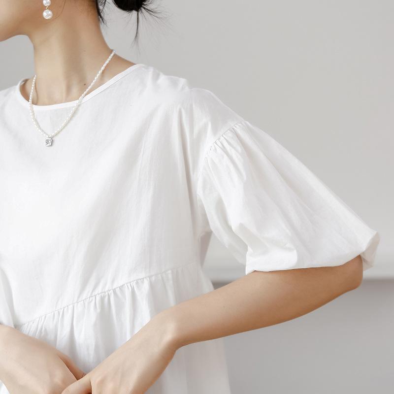 Summer Cotton Comfortable Shirt for Women Niche Design Irregular Cotton Shirt