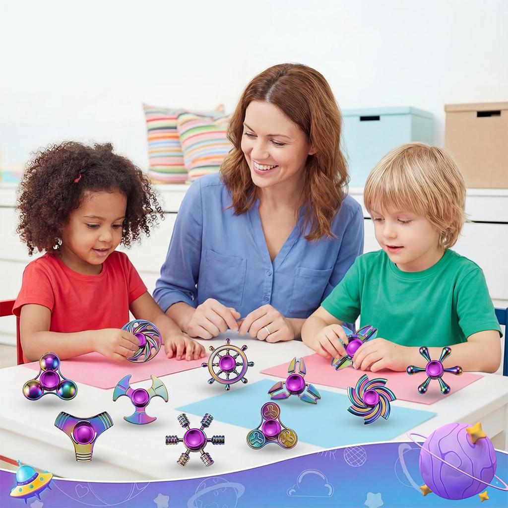 Alloy Fidget Spinner Stress Relief Toy - Handheld Finger Gyroscope Spinner