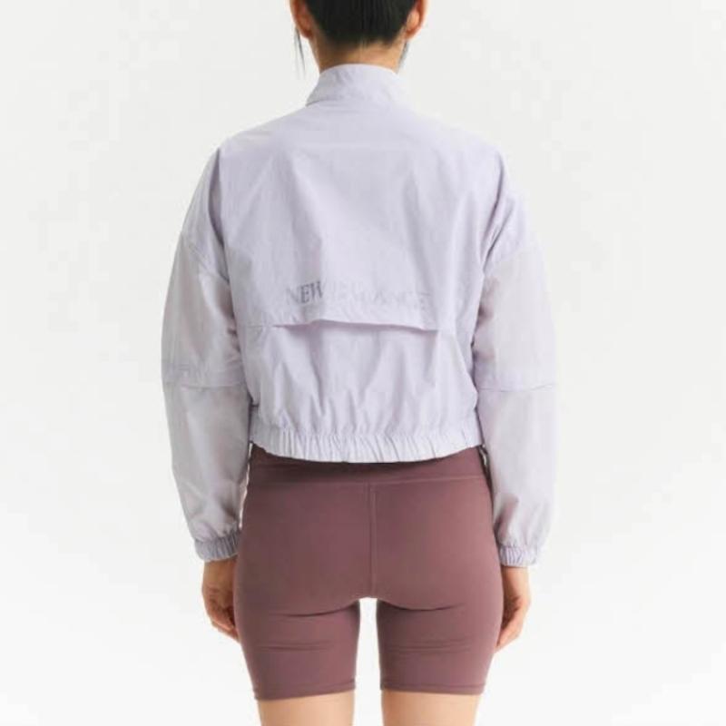 New Balance Women S Lightweight Semi Crop Stand Neck Knitted Jacket Aa Nbnme2w412 70